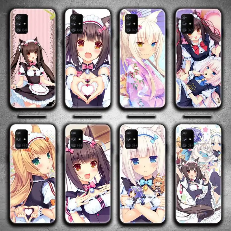 Nekopara Chocola Vanilla Cat Girl Phone Case For Samsung Galaxy A21S A01 A11 A31 A81 A10 A20E A30 A40 A50 A70 A80 A71 A51 5G | Мобильные