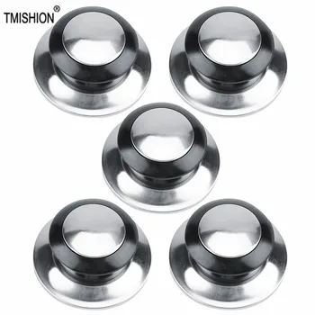 

5Pcs Material Heat-Resistant Pot Pan Lids Knob Lifting Handle Black And Silver Home Kitchen Cookware Replacement Parts Non-Stick
