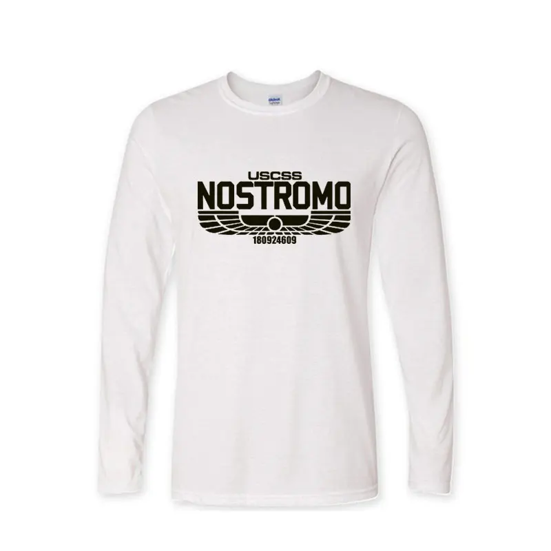 Повседневная одежда nostomo Футболка с принтом хлопок Alien Weyland Yutani мужские футболки с длинными рукавами