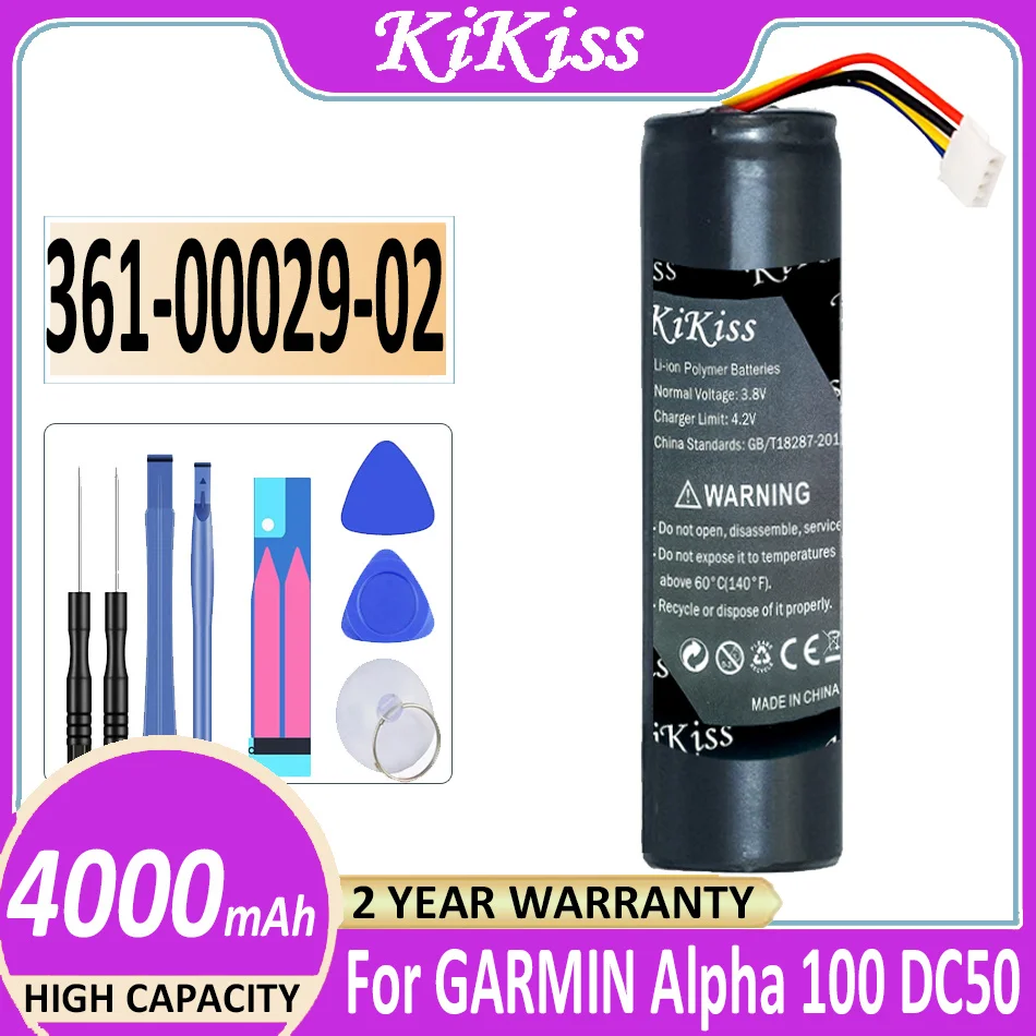 Аккумулятор KiKiss 4000-361-02 на 00029 мАч для устройств Garmin Alpha 100 DC50 GAA002 GAA003 GAA004 T5 TT10 TT15 |