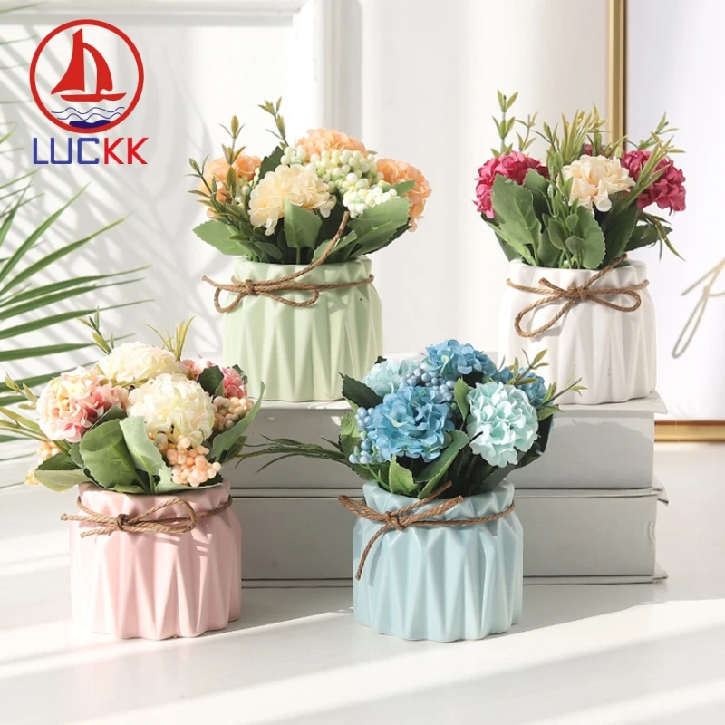 Изысканный букет LUCKK искусственные цветы керамическое растение для домашнего