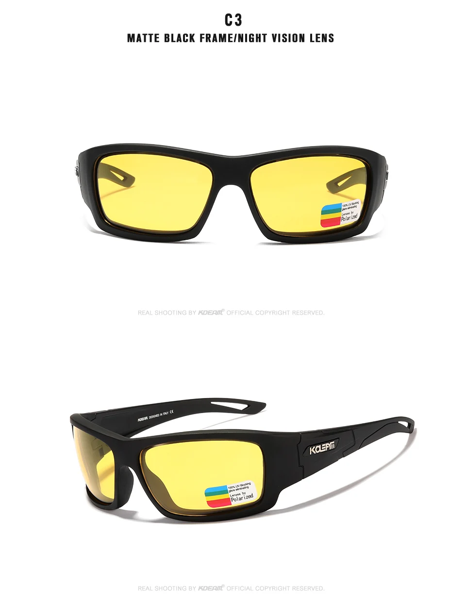 KDEAM роскошные очки, армейские уличные солнцезащитные очки для мужчин, поляризованные линзы, классический дизайн, очки для рыбалки KD711
