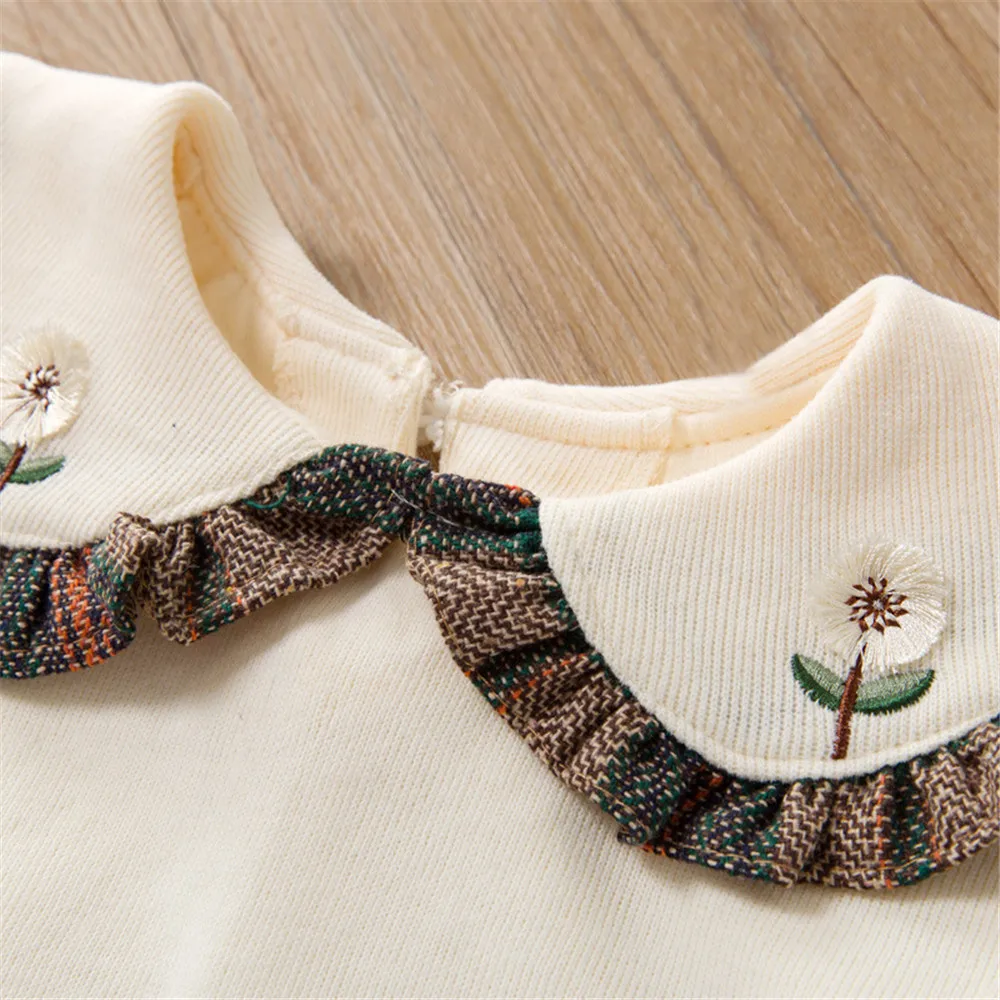 Комплект одежды для маленьких девочек; зимняя плиссированная короткая юбка и свитер; пуловер; хлопковый детский трикотажный костюм; комплект одежды