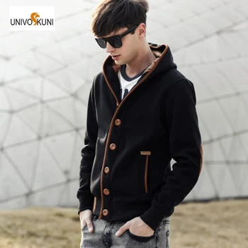 

UNIVOS KUNI New men's Sweatshirt solid color hoodies Brand European and American college wind men's tide brand Size M-4XL WYR101