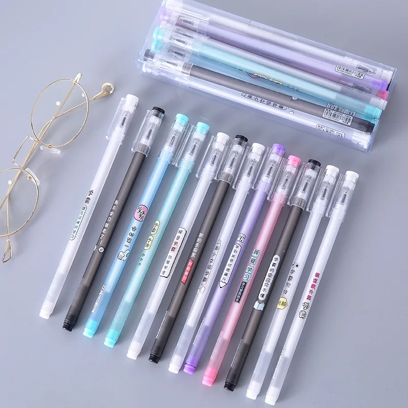

12Pcs/Set Color Marker Gel Pen Stationery Kawaii School Supplies Gel Ink Pen School Stationery Office Suppliers Pen Kids Gifts