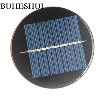 

BUHESHUI 0.42W 6V Polycrystalline Solar Cell Epoxy Round Solar Panel For 3.6V Battery Charger Light Diameter 80MM 10pcs