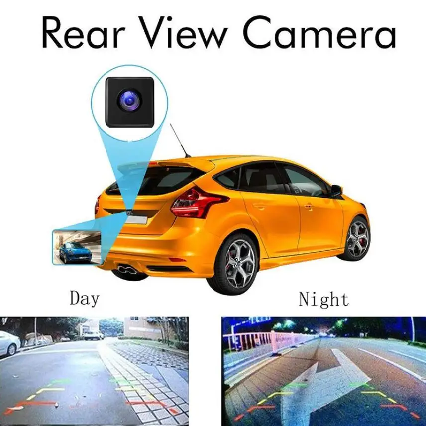 Автомобильная камера заднего вида с углом обзора 170 градусов, CCD, Универсальная автомобильная камера заднего вида, универсальная 1 светодиодный резервная камера ночного видения