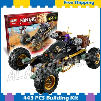 

443pcs Ninja Road Rocker Off Stone Army Base Camp Vehicle 10524 Figure Building Blocks Children Toy Compatible With Lago