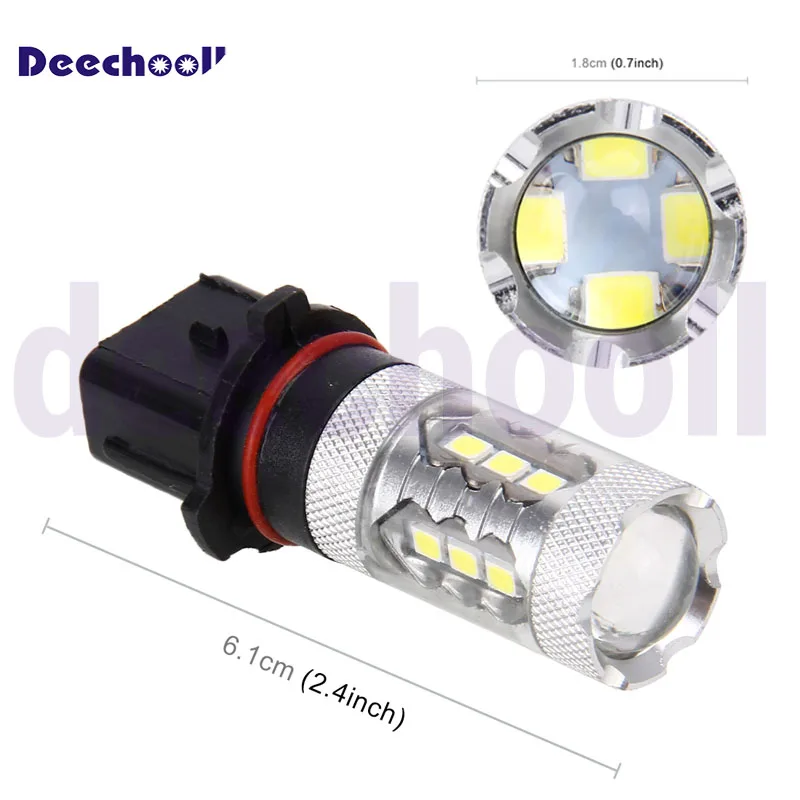 Deechooll 2x чистый белый 16 SMD P13W DRL светодиодный лампы для Mazda CX5 CX 5 W/HID H/L Габаритные