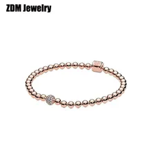 925 пробы Серебряный осенний плотный бисерный браслет женские ювелирные изделия подарок Свадебные украшения для женщин