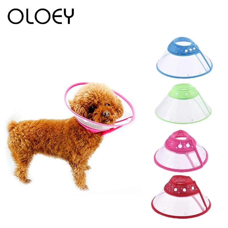 Практичные Домашние животные конусный воротник мягкий край пластиковая