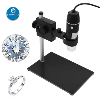 

1000X USB Digital Microscope 8 LED Adjustable Stand Microscope Endoscope Zoom Camera Magnifier for Phone Motherboard Inspection