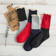 Японские шерстяные кружевные носки в винтажном стиле; сезон осень-зима; в этническом стиле; в стиле Харадзюку; шерстяные ботинки; высококачественные носки для девочек