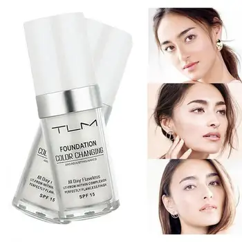 

30ml Concealer Makeup Full Cover Liquid Foundation Waterproof Natural Make Up Change Skin Convenient Dark Skin Face Cosmetics