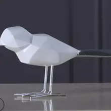 Скандинавские технологии, серебристо-серый геометрический хвост, смола, птица, Прямая поставка, креативные изделия из смолы, птицы, украшения для дома