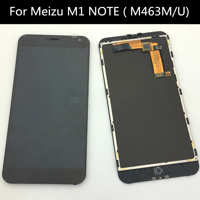 ЖК-дисплей 5 дюйма для Meizu M1 NOTE M463M M463U + сенсорный экран с рамкой и дигитайзером в