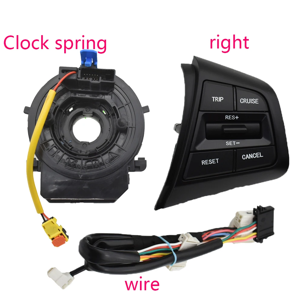 Кнопочный переключатель для hyundai creta ix25 1.6L кнопки рулевого колеса круиз громкость функция телефона - Цвет: Right-cable-wire-1.6