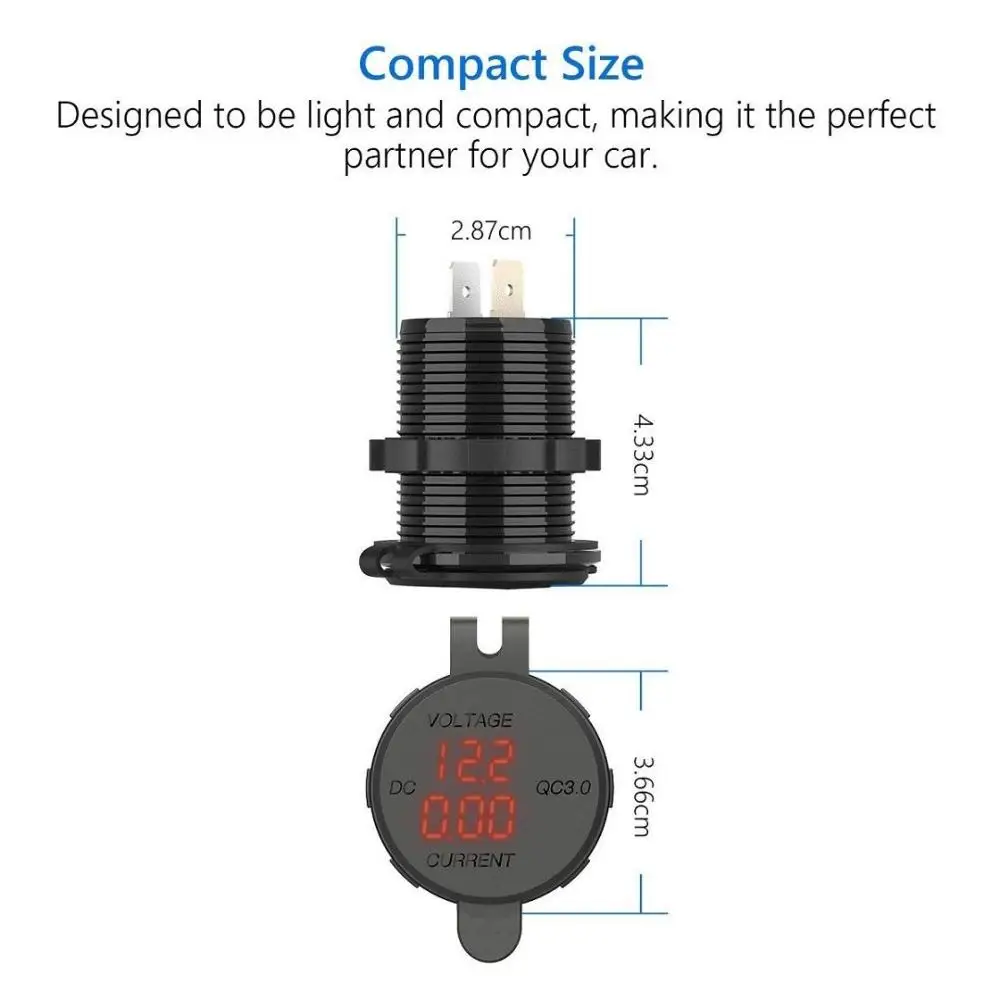 USB зарядное устройство Крышка для мотоцикла Авто Грузовик ATV Лодка светодиодный автомобиль 4.2A двойной USB разъем 12 24 В Автомобильное зарядное устройство USB адаптер питания QC 3,0