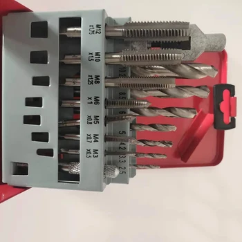 

16Pcs Quality Steel Drill Bits Spiral Tap Drill Bit Set M3 M4 M5 M6 M8 M10 M12
