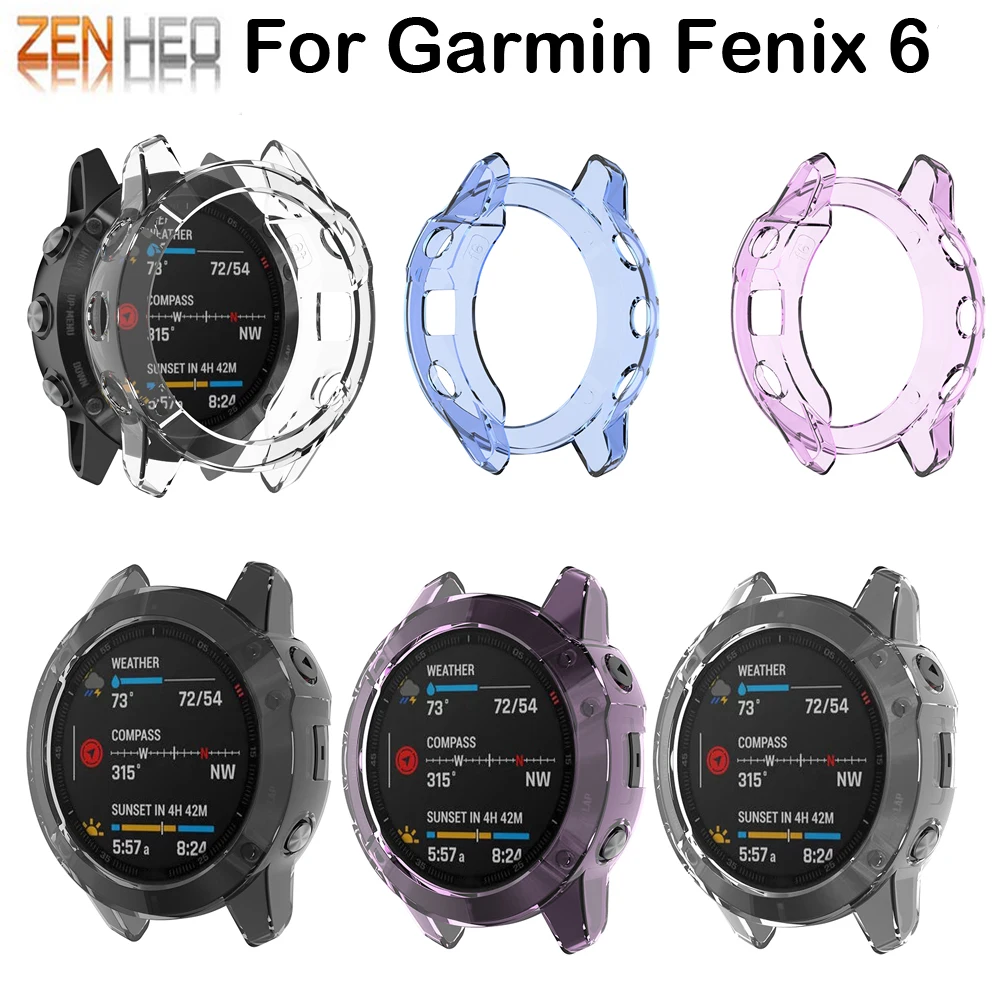 Тонкий чехол для часов Garmin Fenix 6 Чехол Мягкий Прозрачный ТПУ защитный чехол s для Garmin Fenix 6/6 Pro защита смарт-часов