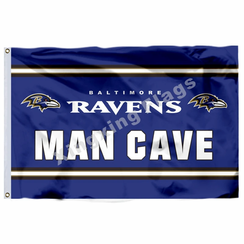 Флаг страны "Baltimore Ravens" 3ft X 5ft полиэстер баннер Летающий Размер № 4 90X150 см пользовательский флаг - Цвет: MAN CAVE