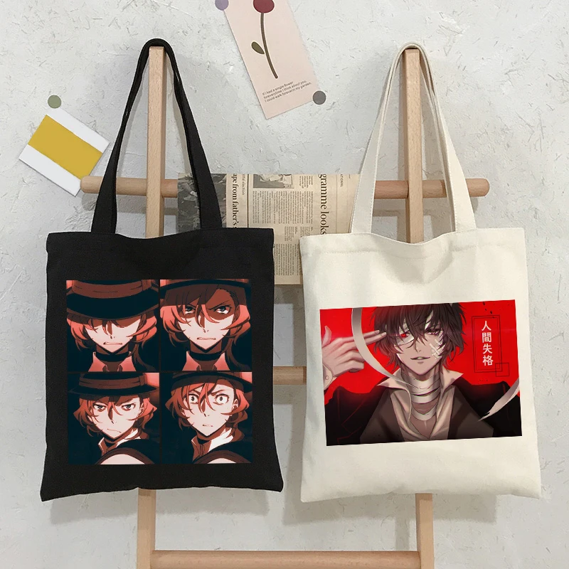 Japanese Anime Bungo Stray Dog Osamu Dazai Canvas Bag Goth Shopper Large Capacity Women Vintage Shoulder Classic HandBag | Багаж и сумки