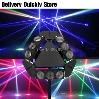 

High Bright Dj Led 9 Heads Beam Moving Head Light Unlimited Rotate Good Use For Home Party Disco Ktv Night Club Dance Show Time