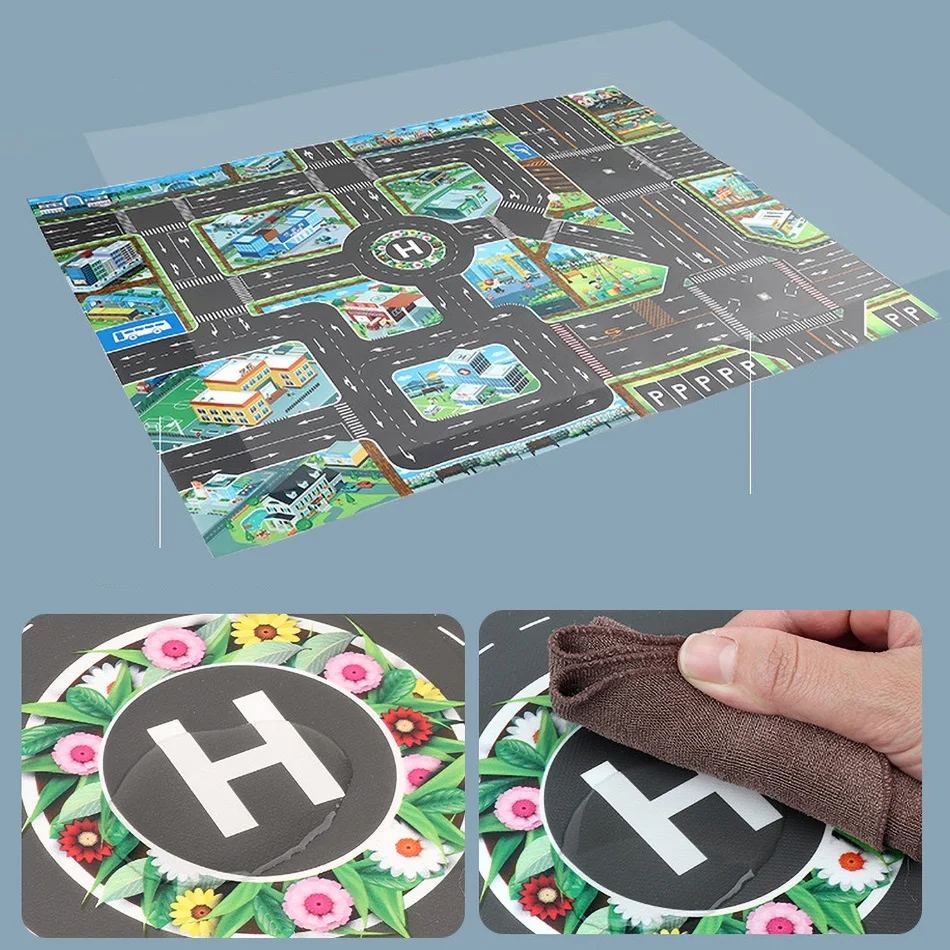 Play Mat Baby Educational Mat Children City Traffic Paper Road Carpet Map Boys Girls Developing Kids Bedroom Floor Rugs 130*100