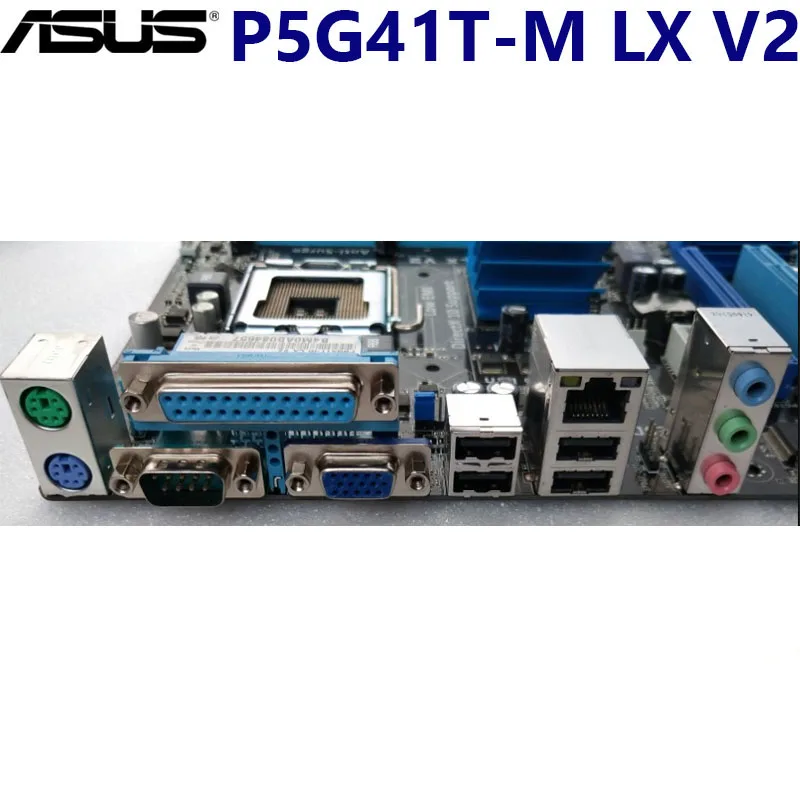 Asus P5G41T-M LX V2 100% Original Motherboard LGA 775 For Core 2 Duo DDR3 8G SATA2 VGA USB2.0 uATX Mainboard Desktop Used