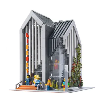 

DHL 2734pcs MOC City Streetview series The brickstive Modern Library Model Building Blocks Bricks Kids Toy Gifts Christmas gifts