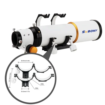 

SVBONY SV503 80ED F7 Telescope OTA Achromatic Refractor Tube 2" Dual Speed Focuser (White) F9359B