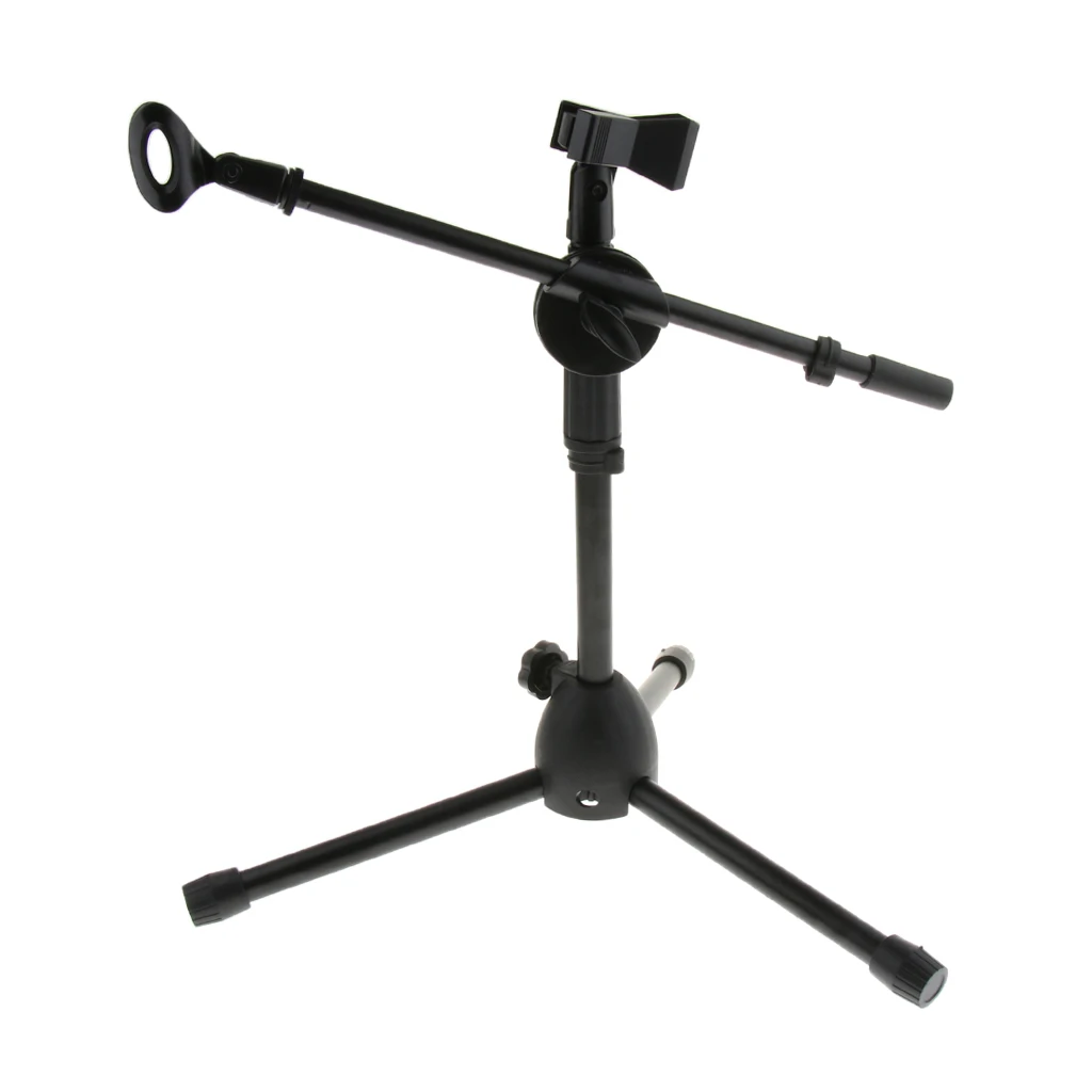 

Black Microphone Tripod Stand Holder Bracket for Podcasting Recording