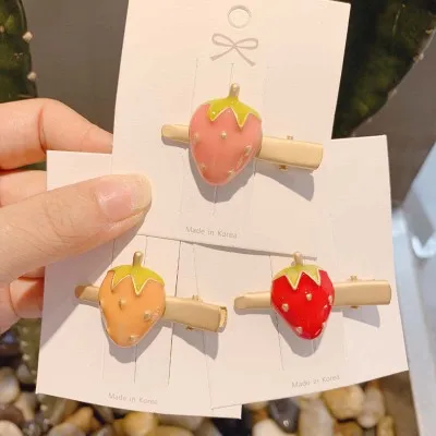 

2019 New Hair Accessories For Women Girls Cartoon Hair Clip Fruit Strawberry Headwear Hairpin Decoration Hair Accessories Gift