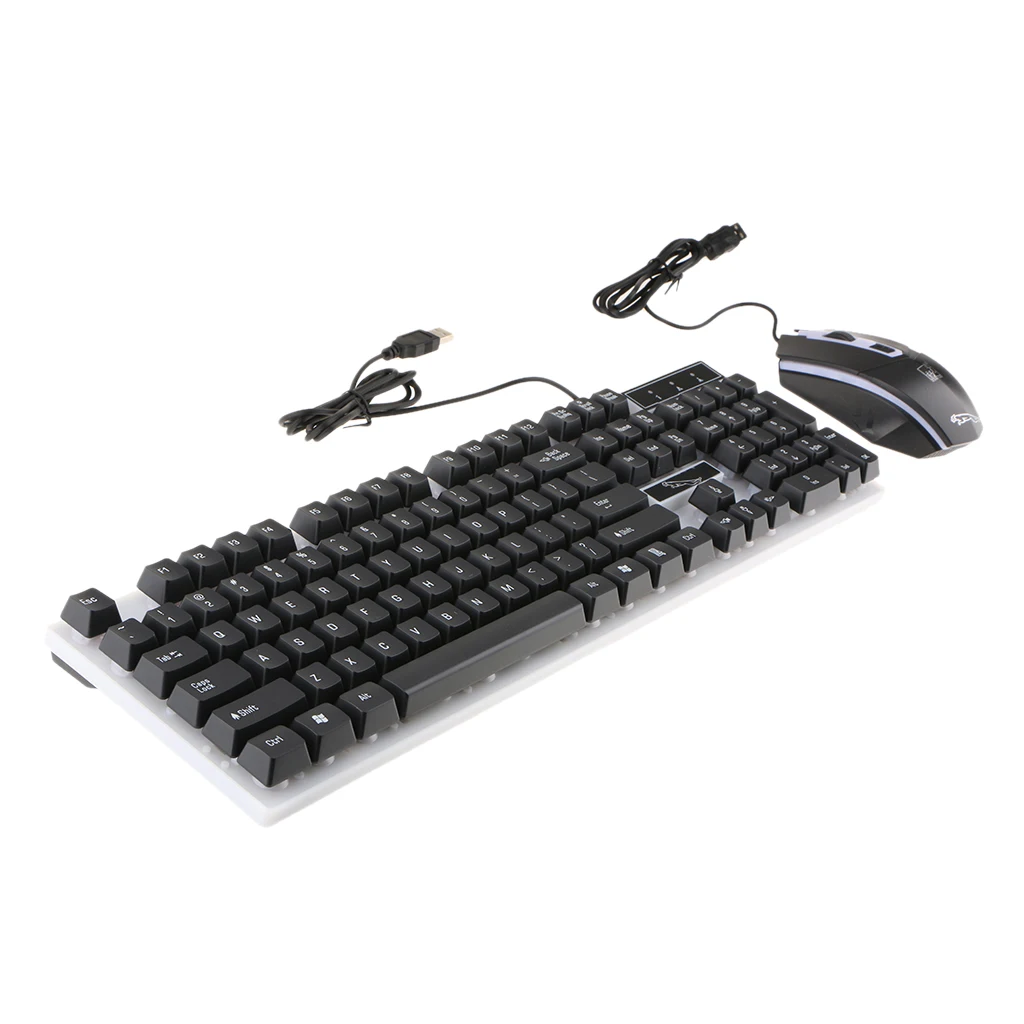 Wired USB Computer Mechanical Feel Backlit Keyboard And Mouse Combo Set For Laptops Desktop Computers Smart TVs Keyboard Mouse