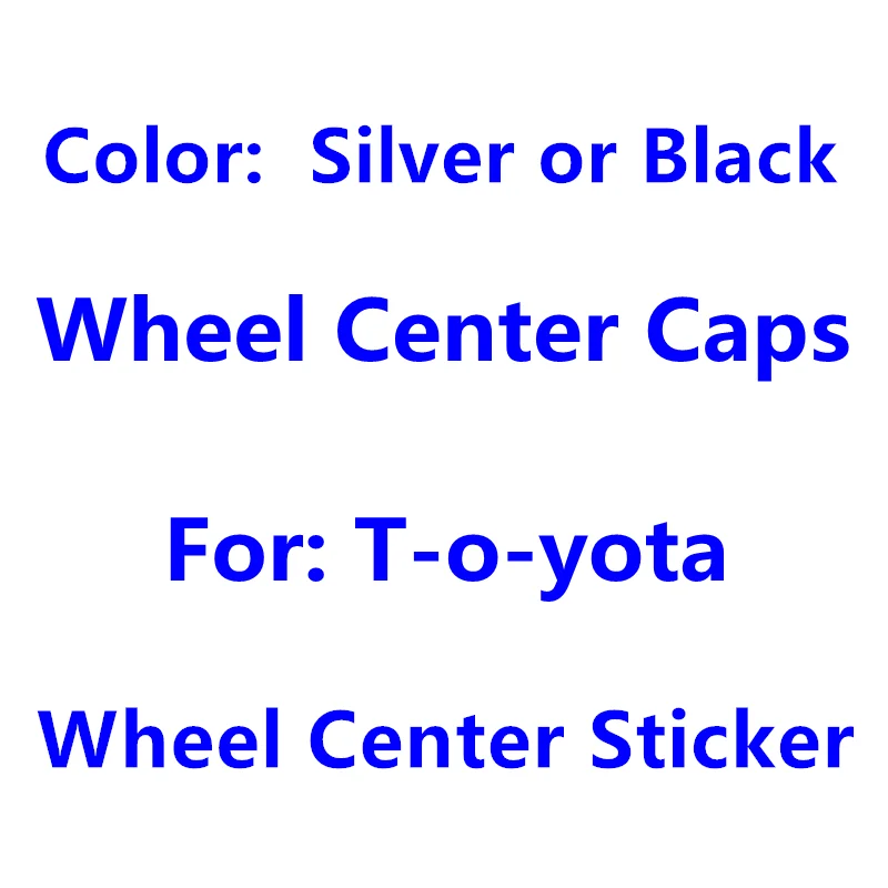 4 Uds 60mm 56mm 62mm llanta tapas a prueba de polvo cubre estilo de coche para Toyota tapas de cubo de rueda emblema de Logo de insignia