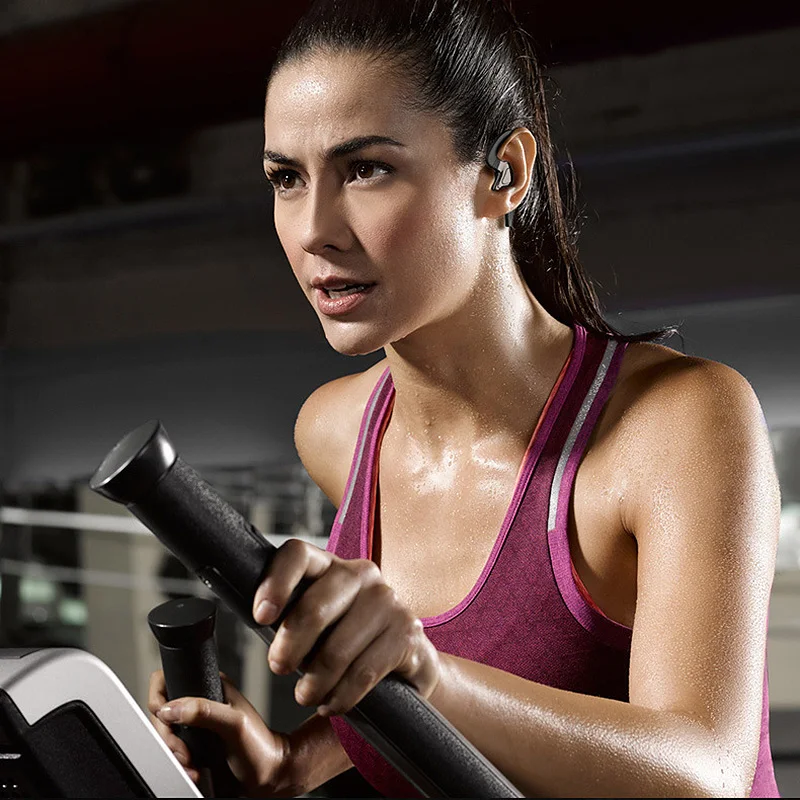 Wireless Ear Mounting Bluetooth Headset 5 0 Sports Waterproof Single Ear Noise Cancelling Headphones