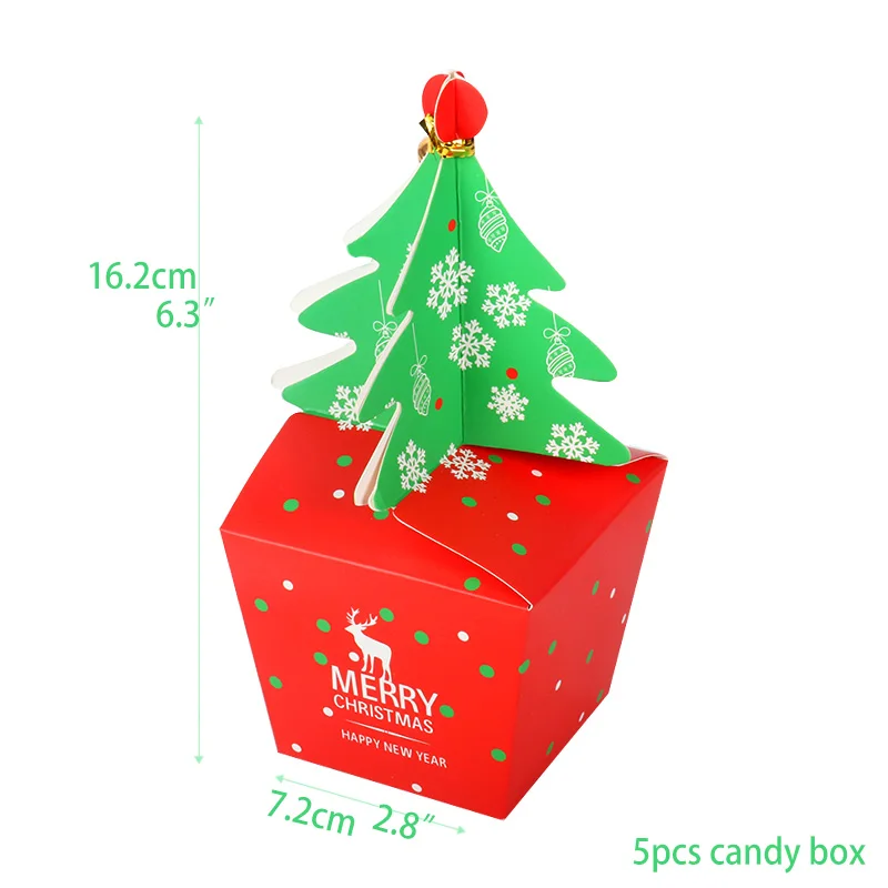 5pcs box A Светодиодный светильник на Рождество, наружный подвесной орнамент на дверь, гирлянда, Классический Рождественский шар/бант, Висячие ворота, украшение для дома - Цвет: 5pcs box A