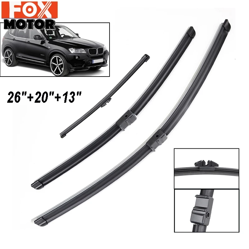Misima 26 &quot+ 20&quot + 13 &quotLHD щетки стеклоочистителя ветрового стекла для BMW X3 F25 2010 2011 2012
