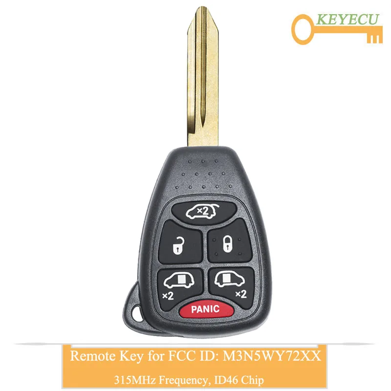 Пульт дистанционного управления автомобильный ключ KEYECU для Chrysler Town &amp Country Dodge Grand