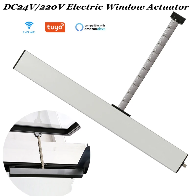 24V Tuya Chain window actuator Wifi Skylight window opener Automatic Greenhouse window open close Smart Home automation