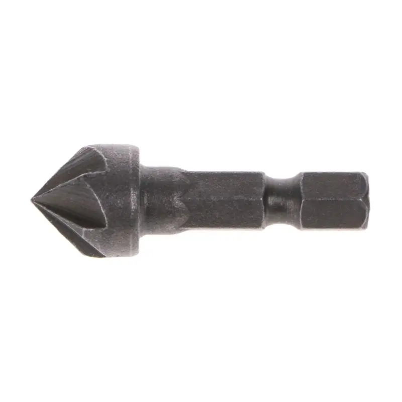 

6 Flute Countersink Drill Bit 90 Degree Point Angle Chamfer Cutting Woodworking Tool