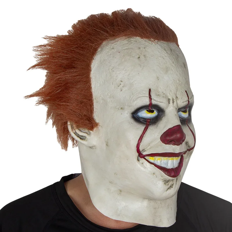 Фильм It Chapter 2 Pennywise Клоун Маска латекс страшные костюмы на Хэллоуин реквизит маска для вечеринки Косплей