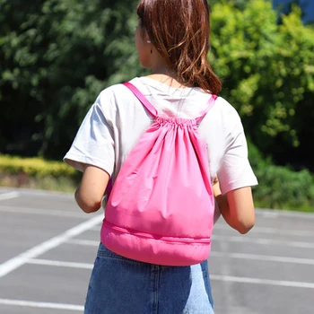 

Compartment Storage Backpack Drawstring Sports Large Capacity Travel Swim Bag Waterproof Training Dry Wet Separated Beach Gym