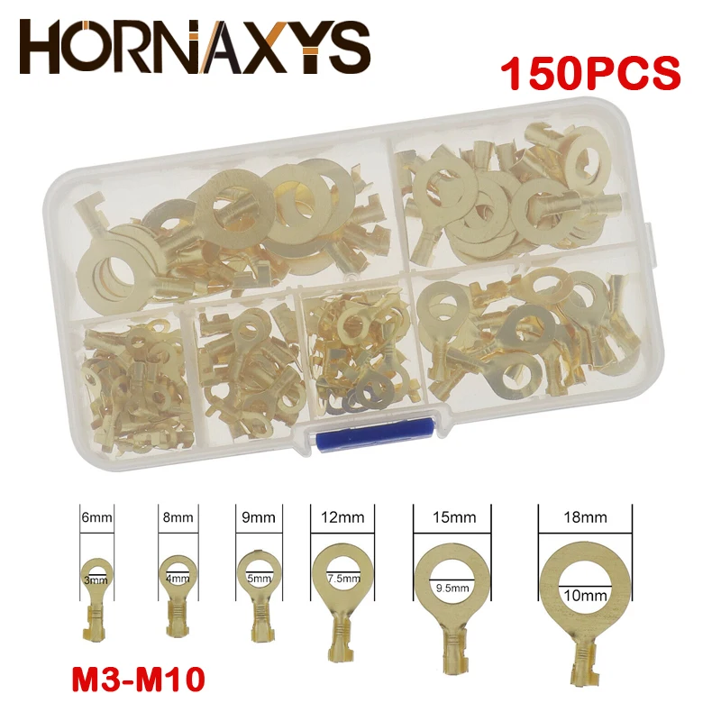 150 шт. медные обжимные наконечники M3/M4/M5/M6/M8/M10 | Обустройство дома