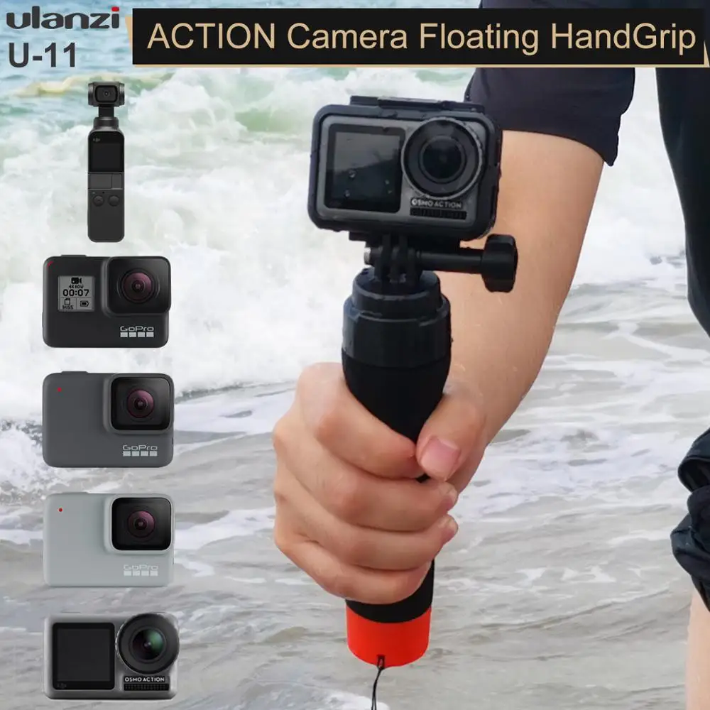 

Ulanzi U-11 Universal Floaty Stick for Gopro Osmo Action EKEN Yi Scjam Swim Float Selfie Monopod Action Camera Accessoires