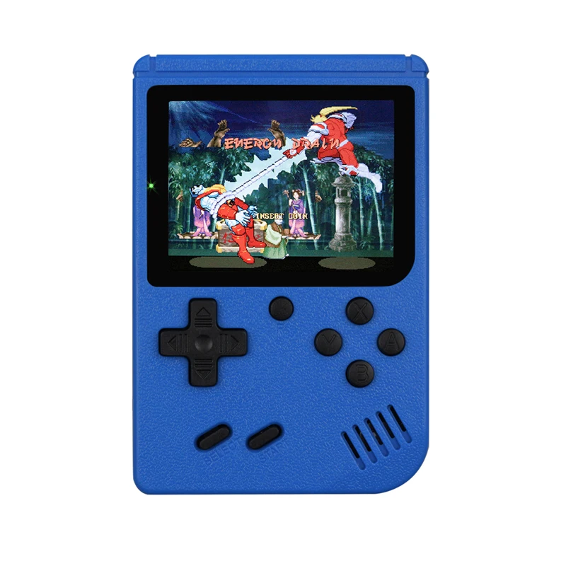 Ретро портативная мини портативная игровая консоль 8-Bit 3,0 дюймов цветной ЖК-дисплей Детский Цветной игровой плеер встроенные 400 игры - Цвет: Синий