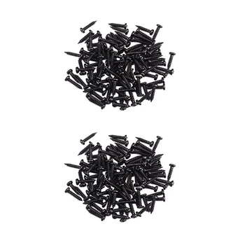 

MagiDeal 200pcs Guitar Tuning Peg Screws for Guitar Bass Ukulele Banjo Black