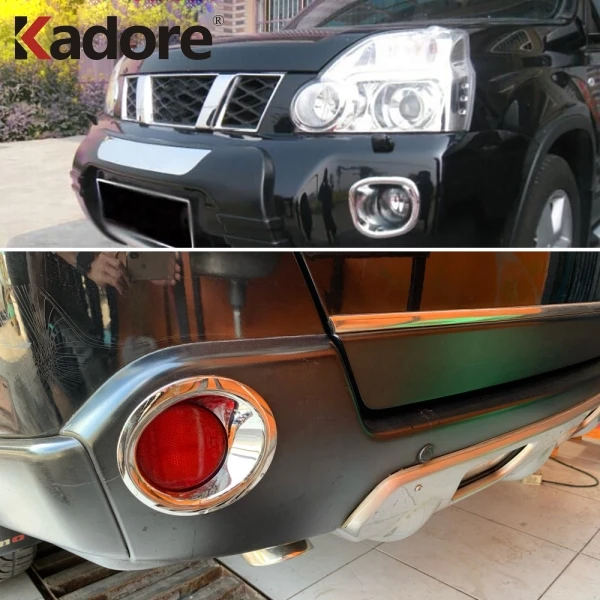 Для Nissan X Trail 2007 2008 2009 2010 2011 хромированный задний противотуманный фонарь Накладка
