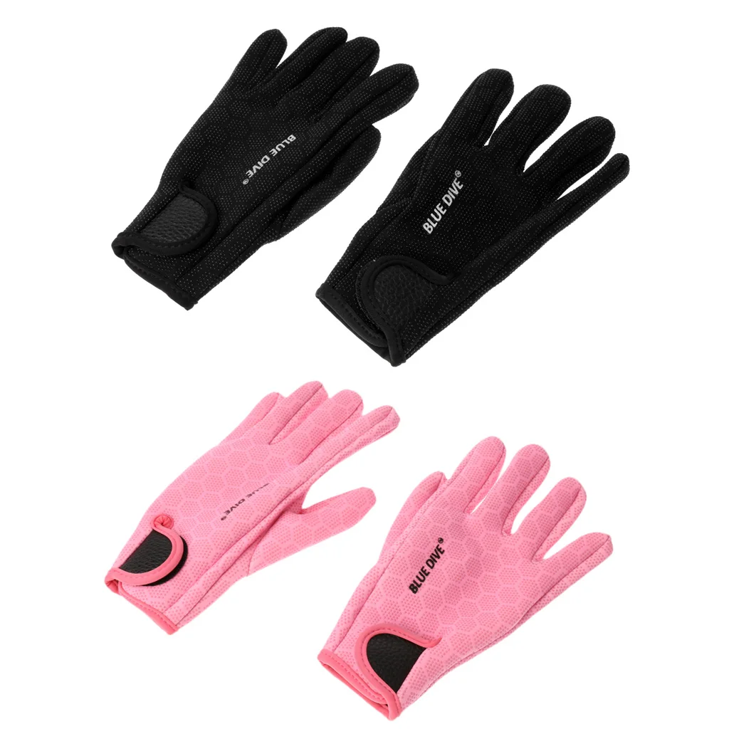 1 Pair Black/Pink 1.5mm Neoprene Gloves - Anti-slip Comfortable & Durable