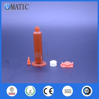 

Free Shipping Amber Color Glue Dispensing Pneumatic Syringe 5cc/ml With Tip Cap/Stopper End Cap/Cover Piston 50 Sets/Pack